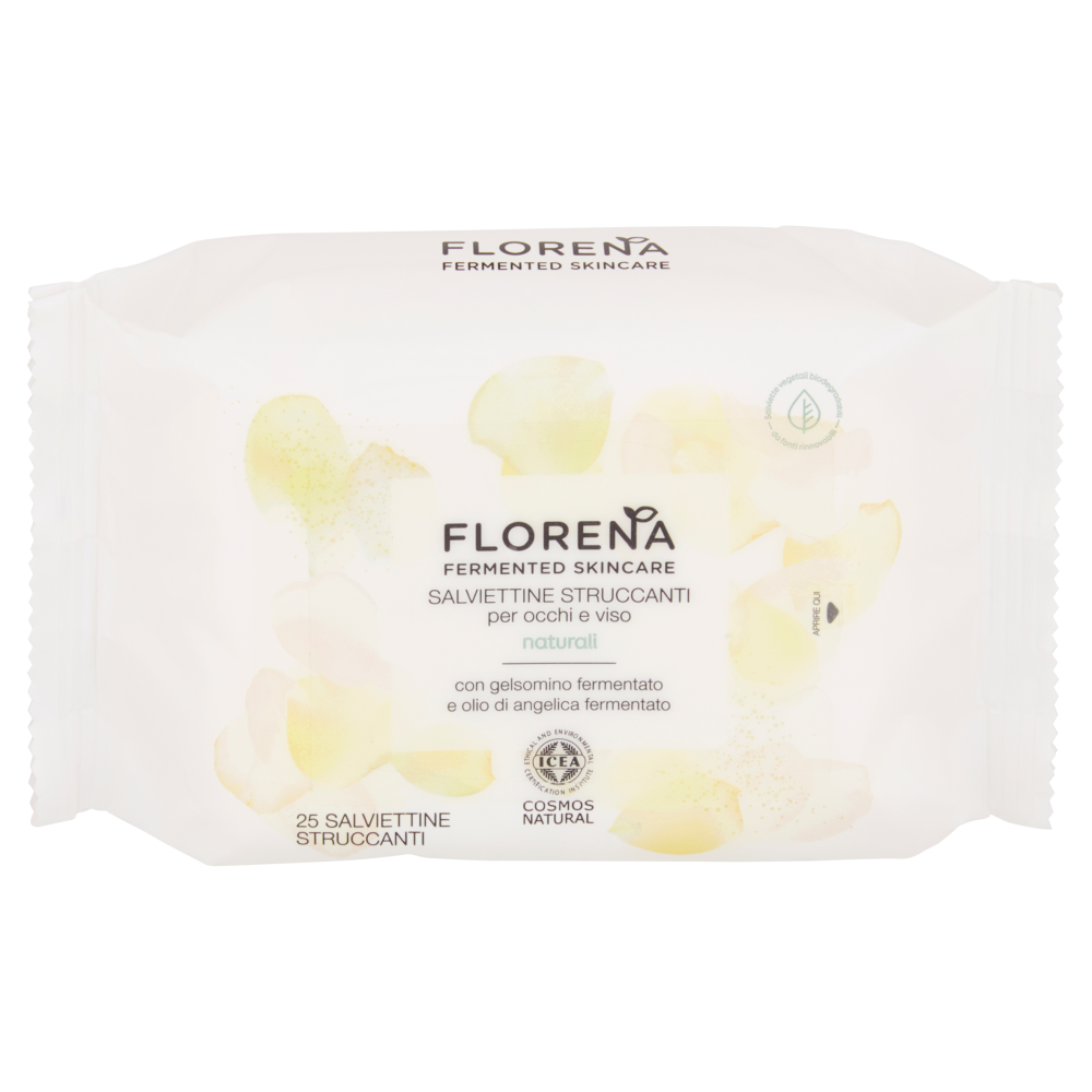 Florena Salviettine Struccanti per occhi e viso naturali 25 pz