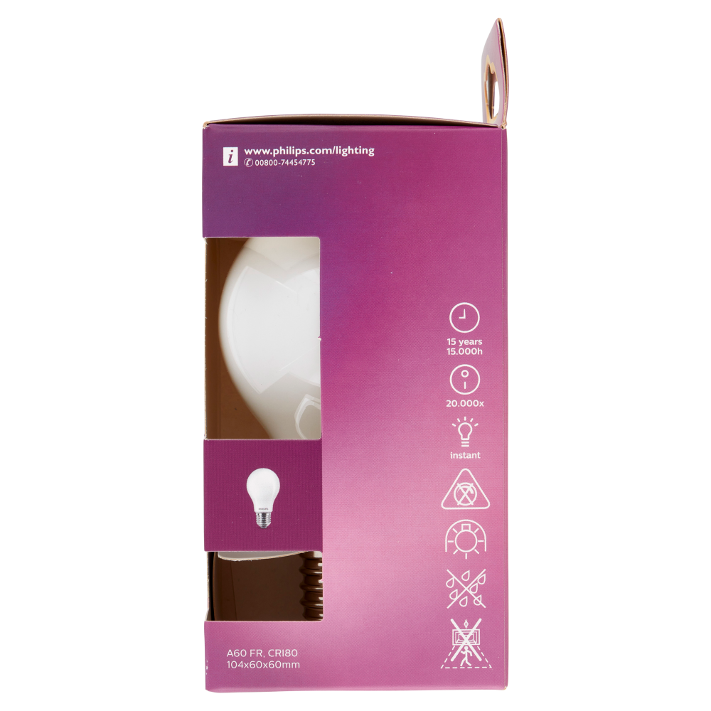 Philips Led goccia vetro 100W E27 2700K