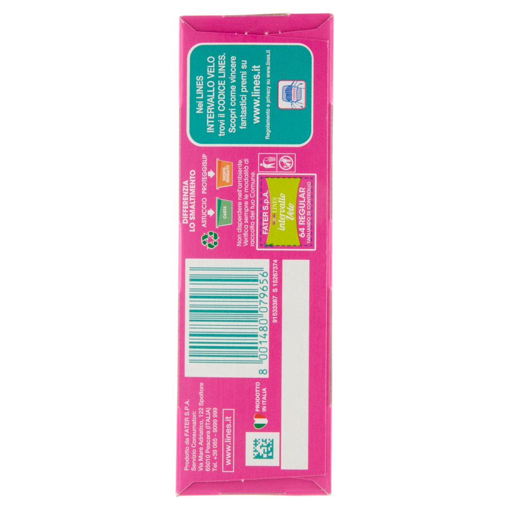 Lines intervallo Velo Regular Fresh 64 pz