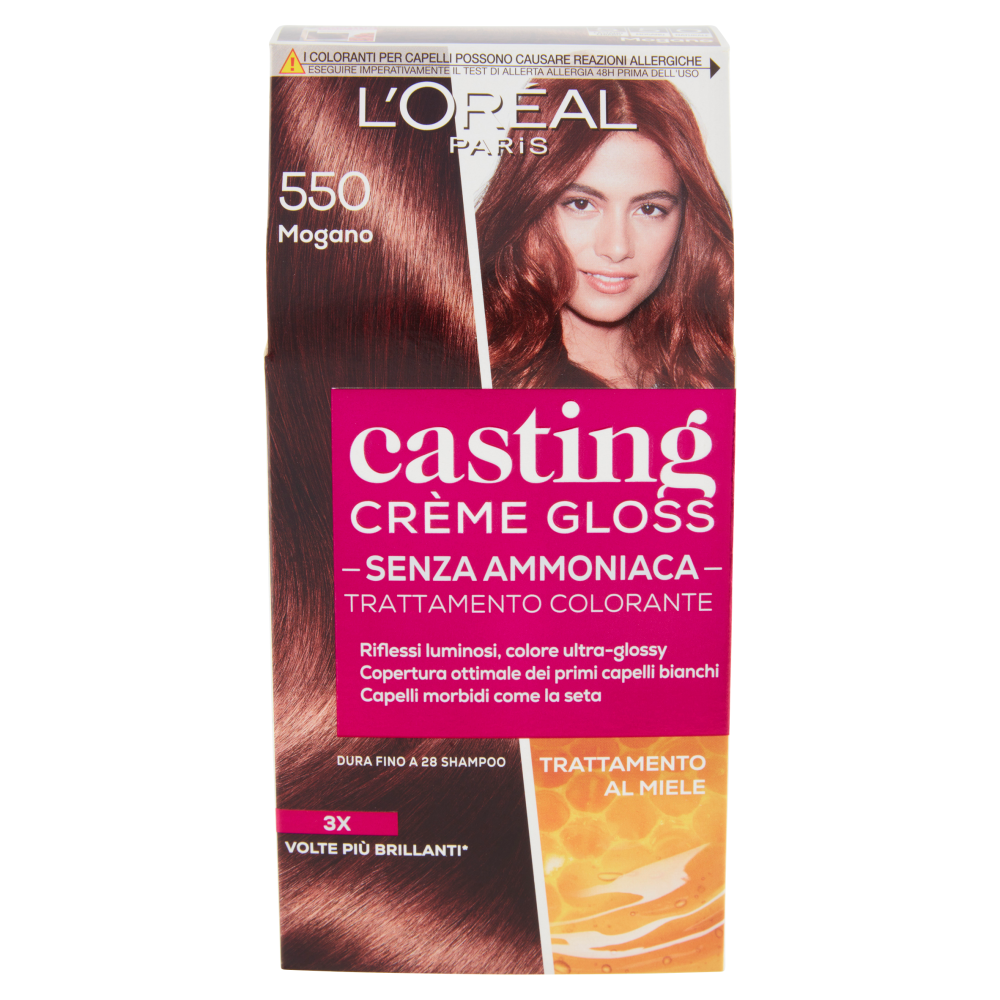 L'Or&eacute;al Paris Tinta Capelli Casting Creme Gloss, Senza Ammoniaca, 550 Mogano