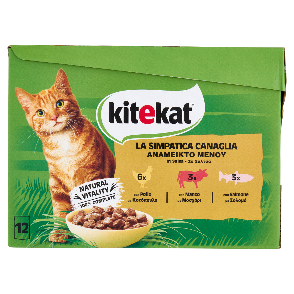 Kitekat Simpatica Canaglia cibo umido gatto 12 x 85 g