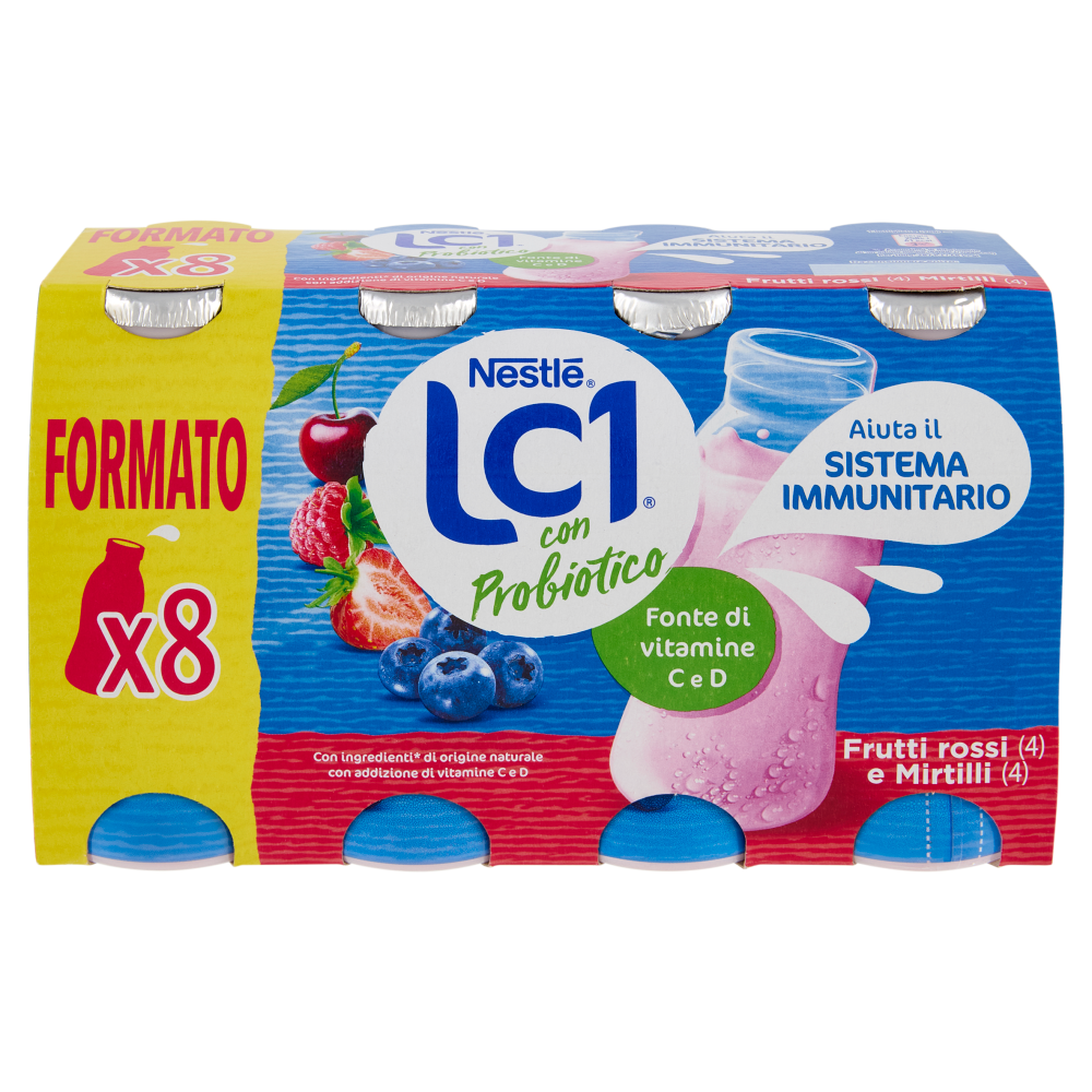 NESTLÉ LC1 con Probiotico Frutti rossi e Mirtilli 8x90g