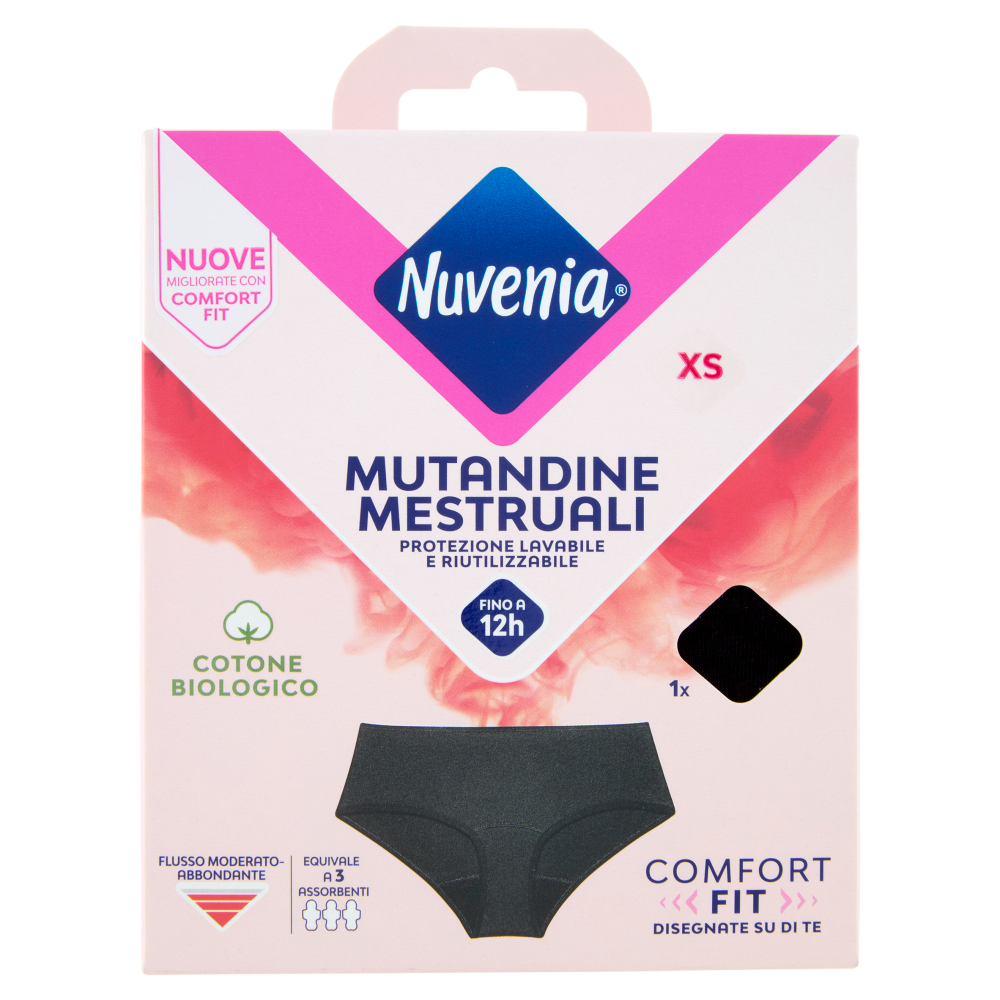 Nuvenia Mutandine Mestruali XS Nero 1 pz