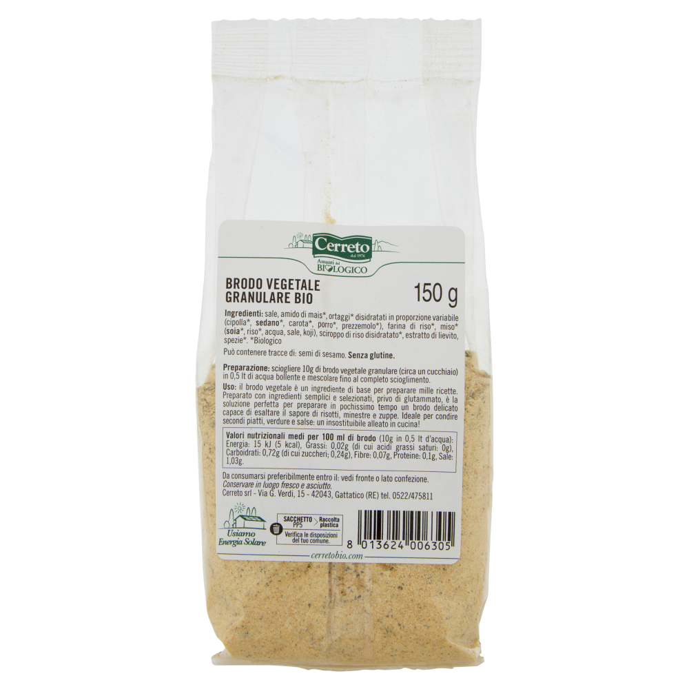 Cerreto la Gastronomia Brodo Vegetale Granulare Bio 150 g