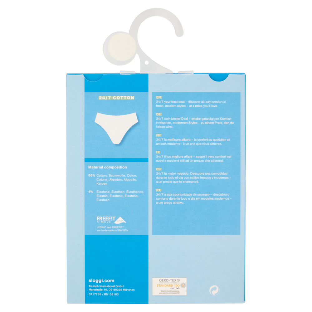 sloggi 24/7 Cotton Tai tg. 4 White 1 pz