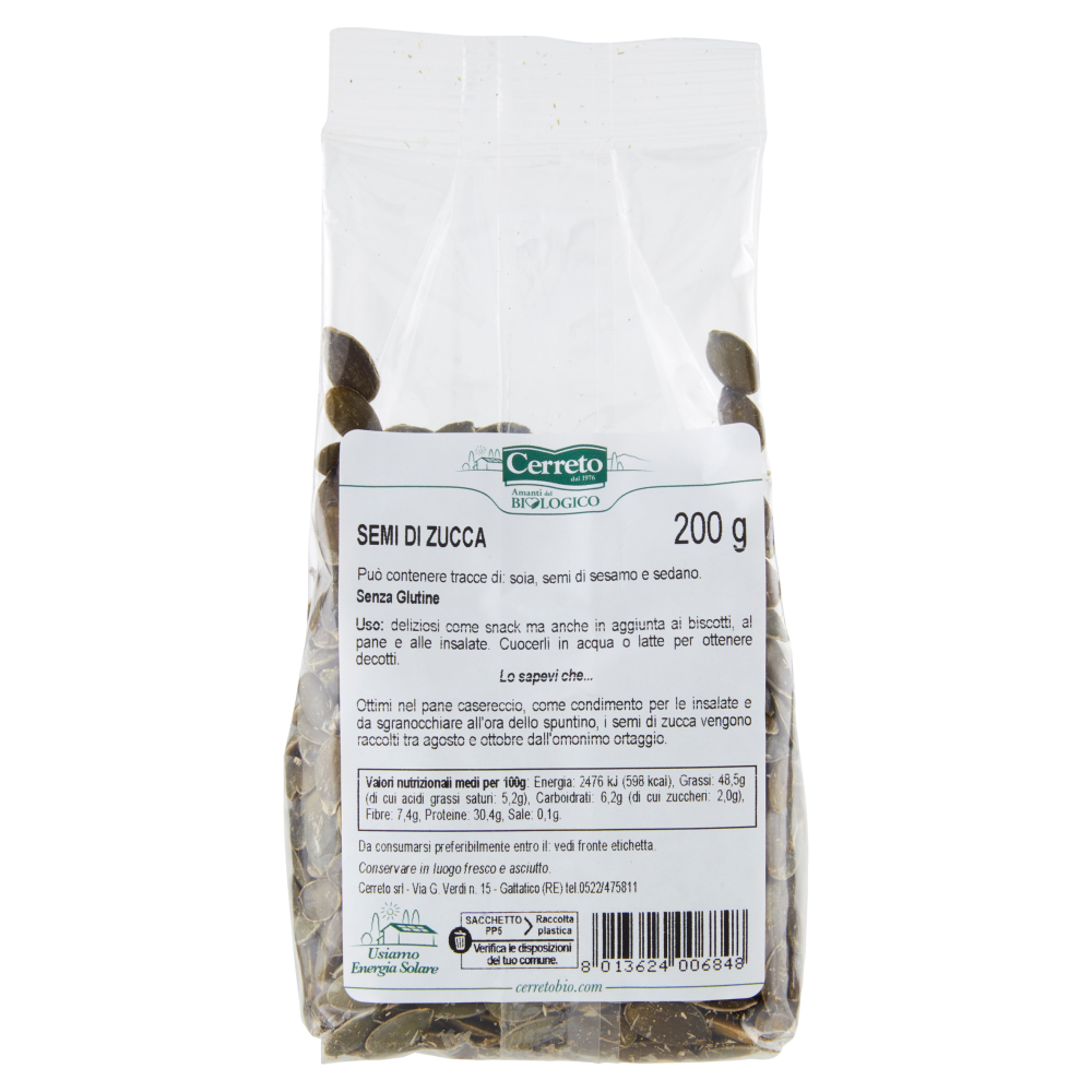 Cerreto i Semi Semi di Zucca Bio 200 g