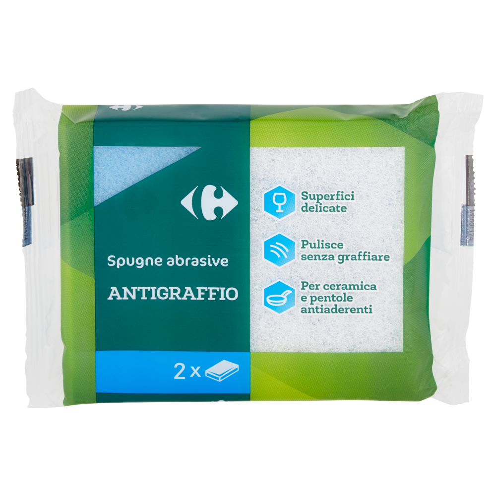 Carrefour Spugne abrasive Antigraffio 2 pz