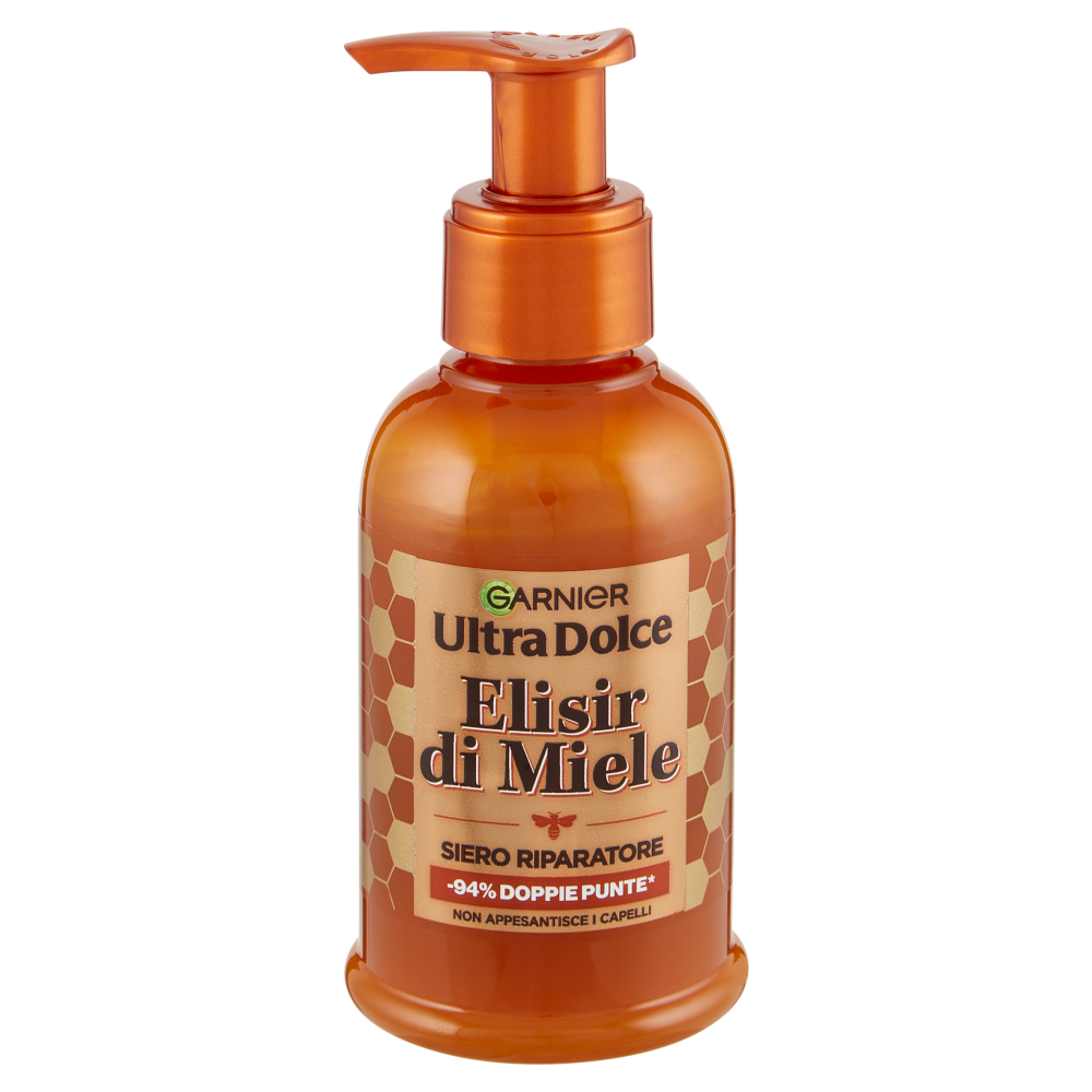 Garnier Ultra Dolce Elisir di Miele, Siero Riparatore, Capelli Danneggiati, 115 ml