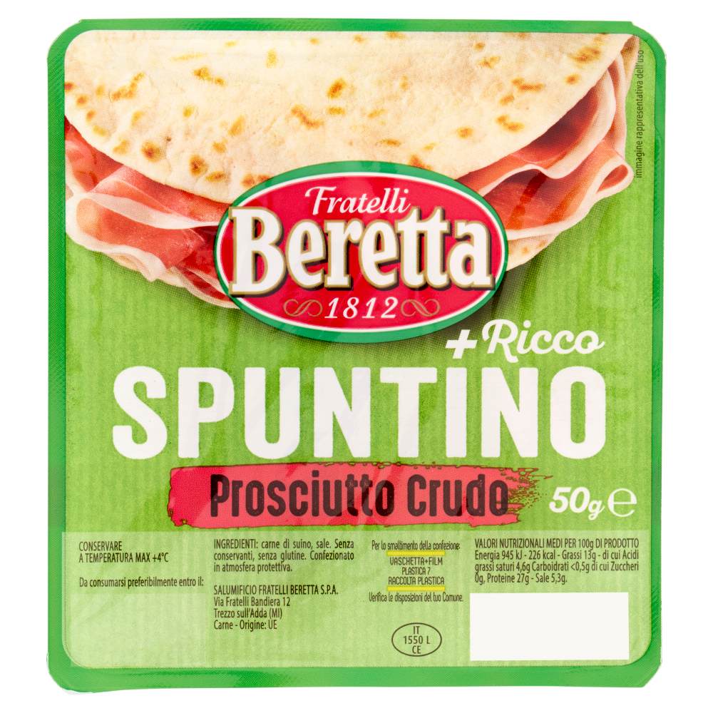 Fratelli Beretta Spuntino + Ricco Prosciutto Crudo 50 g