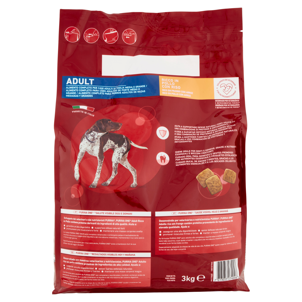 PURINA ONE Adult Ricco in Pollo con Riso 3 kg