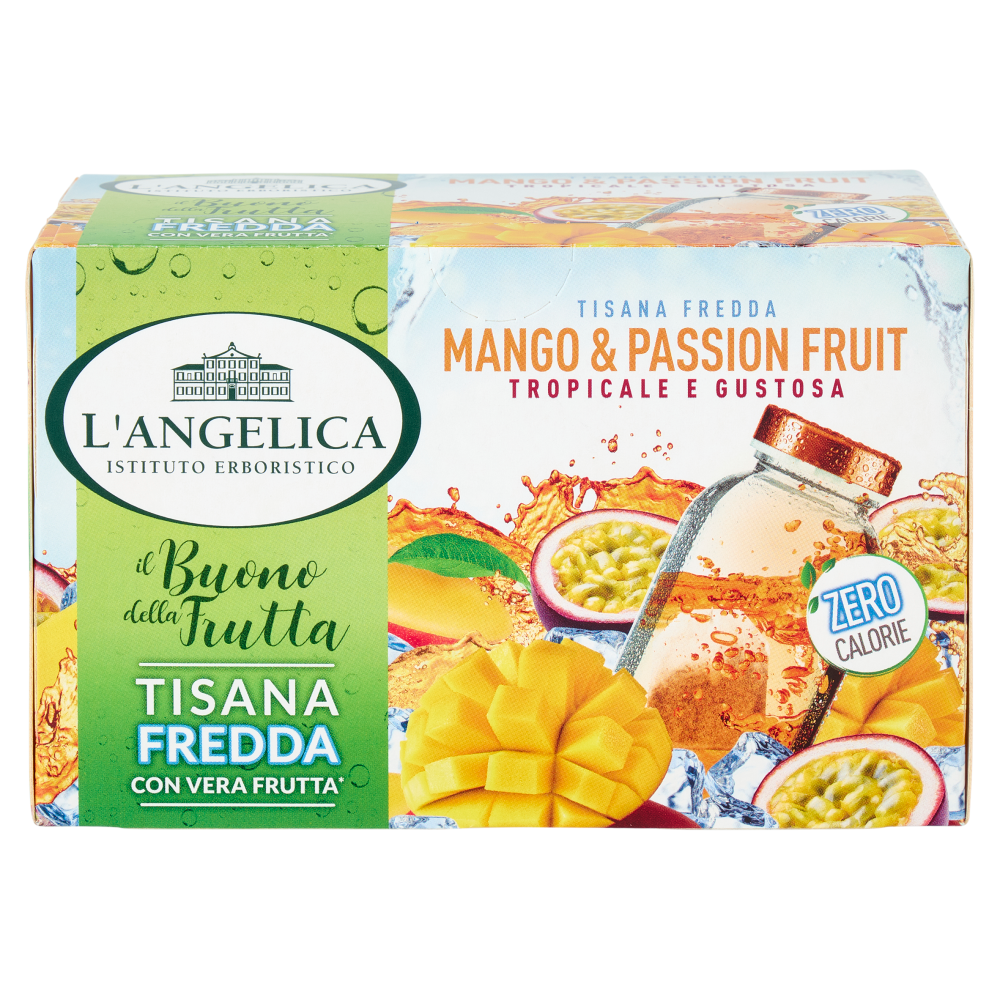 L'Angelica il Buono della Frutta Tisana Fredda Mango & Passion Fruit 18 Filtri 32,4 g