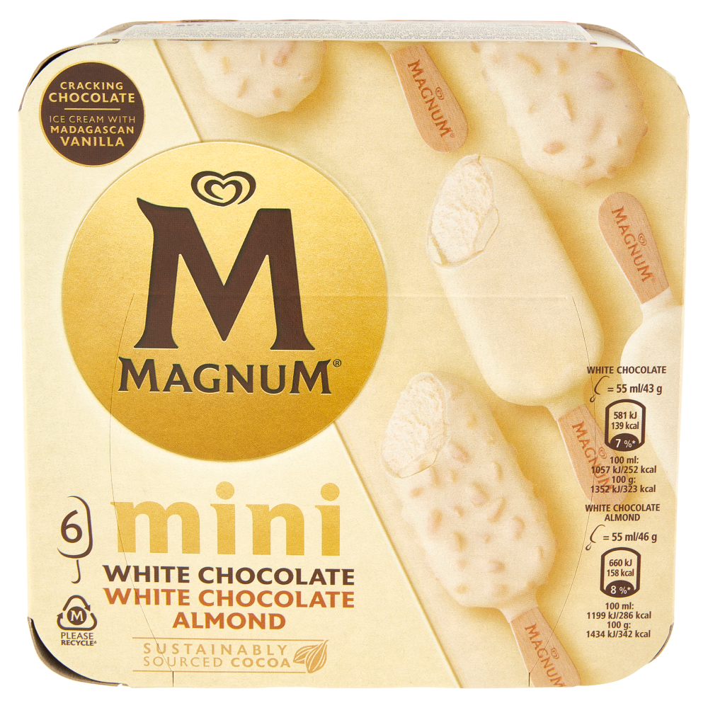 Magnum mini White Chocolate White Chocolate Almond 6 gelati 267 g