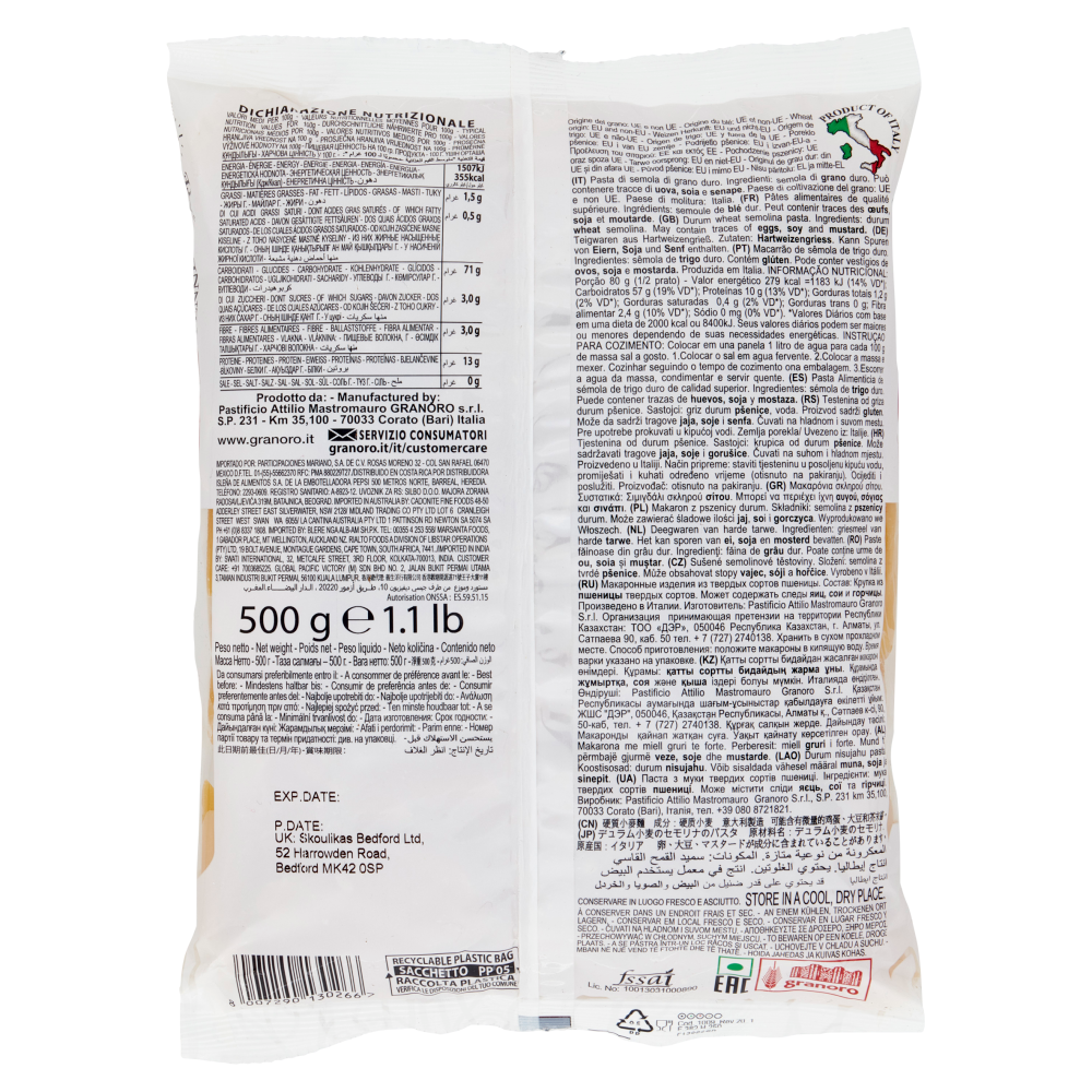 granoro i Classici N. 26 Penne Rigate 500 g