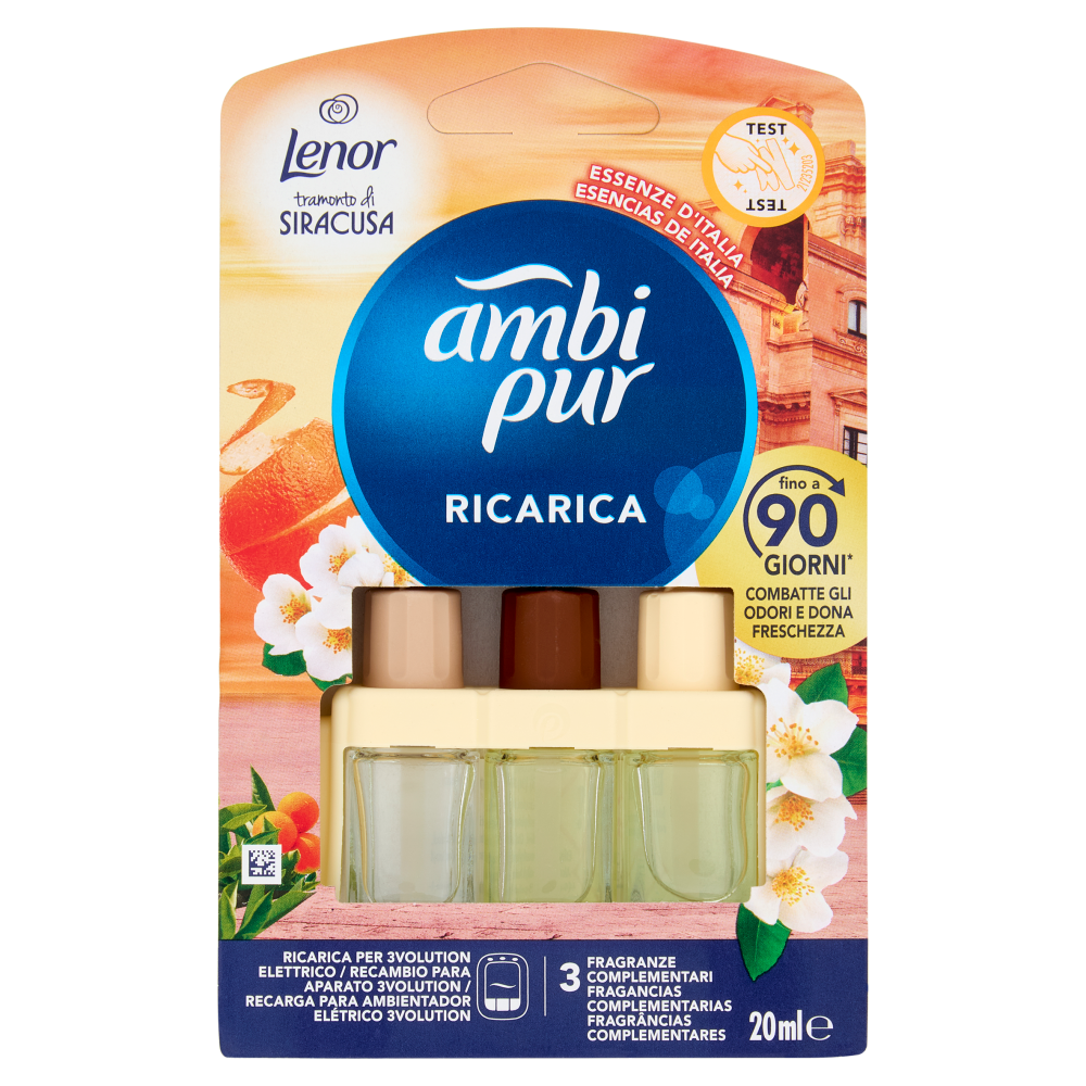 Ambi Pur Profumatore per Ambienti Elettrico Ricarica 3Volution, Tramonto di Siracusa 20 ml