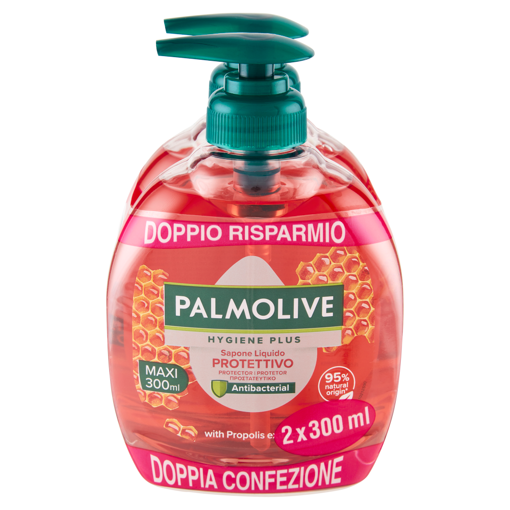 Palmolive sapone liquido Hygiene Plus protettivo antibatterico 2x300 ml