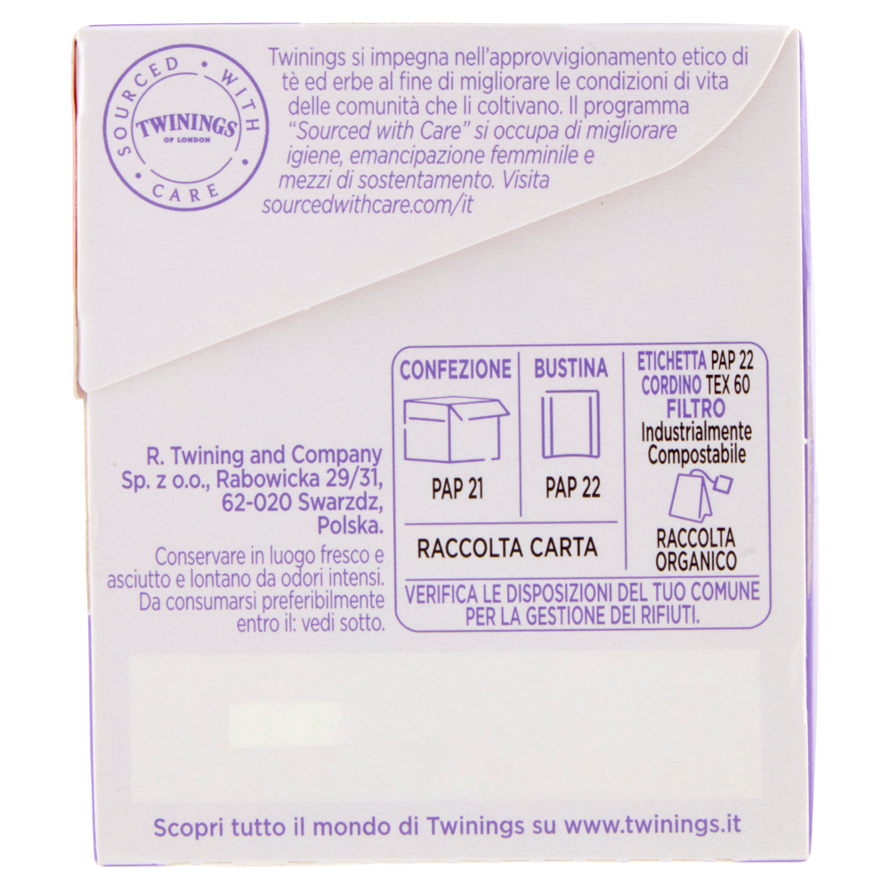 Twinings Benessere Coccole della Sera Infuso Aromatizzato 18 x 1,5 g