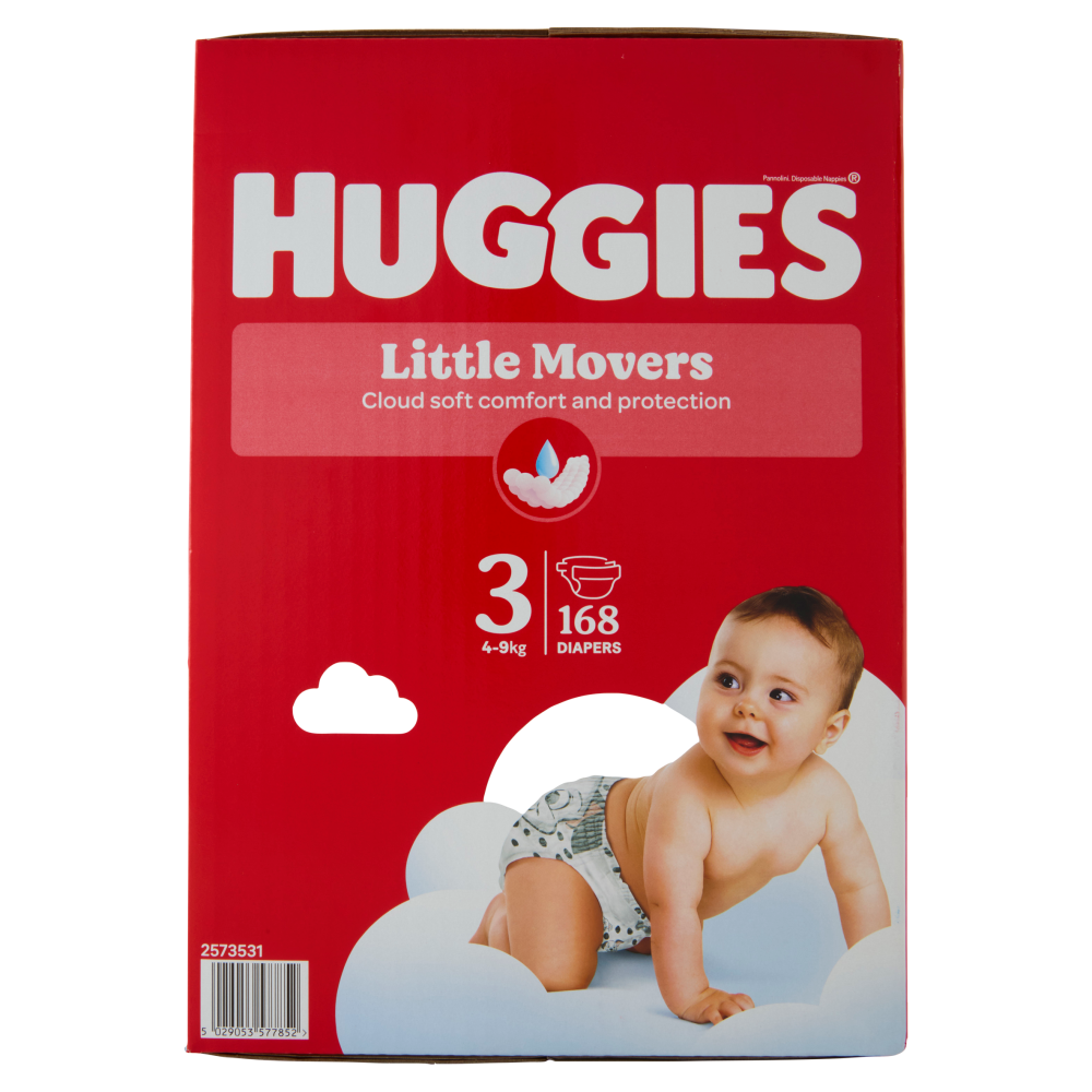 Huggies Little Movers Pannolini 3 4-9 Kg 168 pz