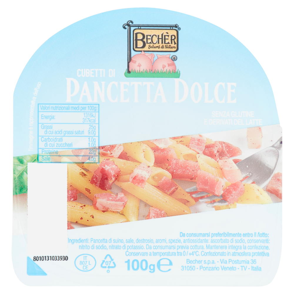 Bechèr Cubetti da Pancetta Dolce 100 g