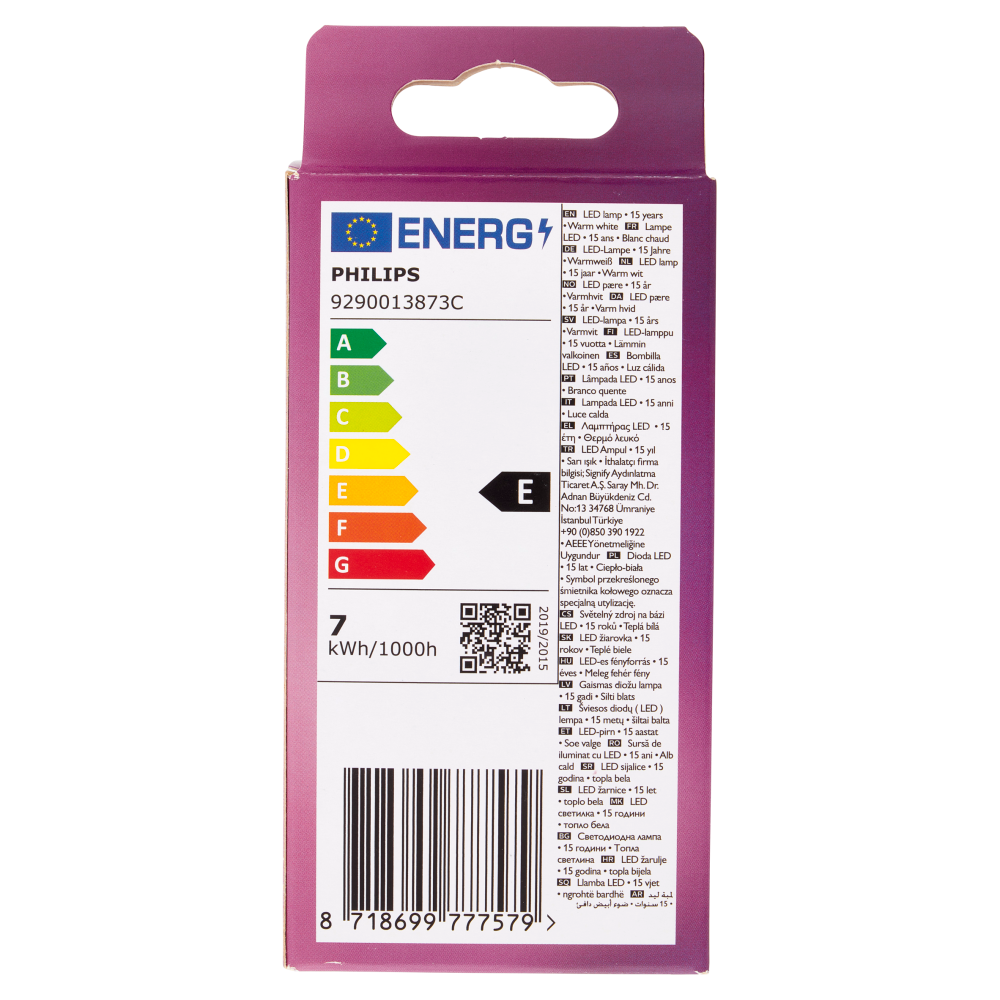 Philips Led goccia filamento 60W E27 2700K