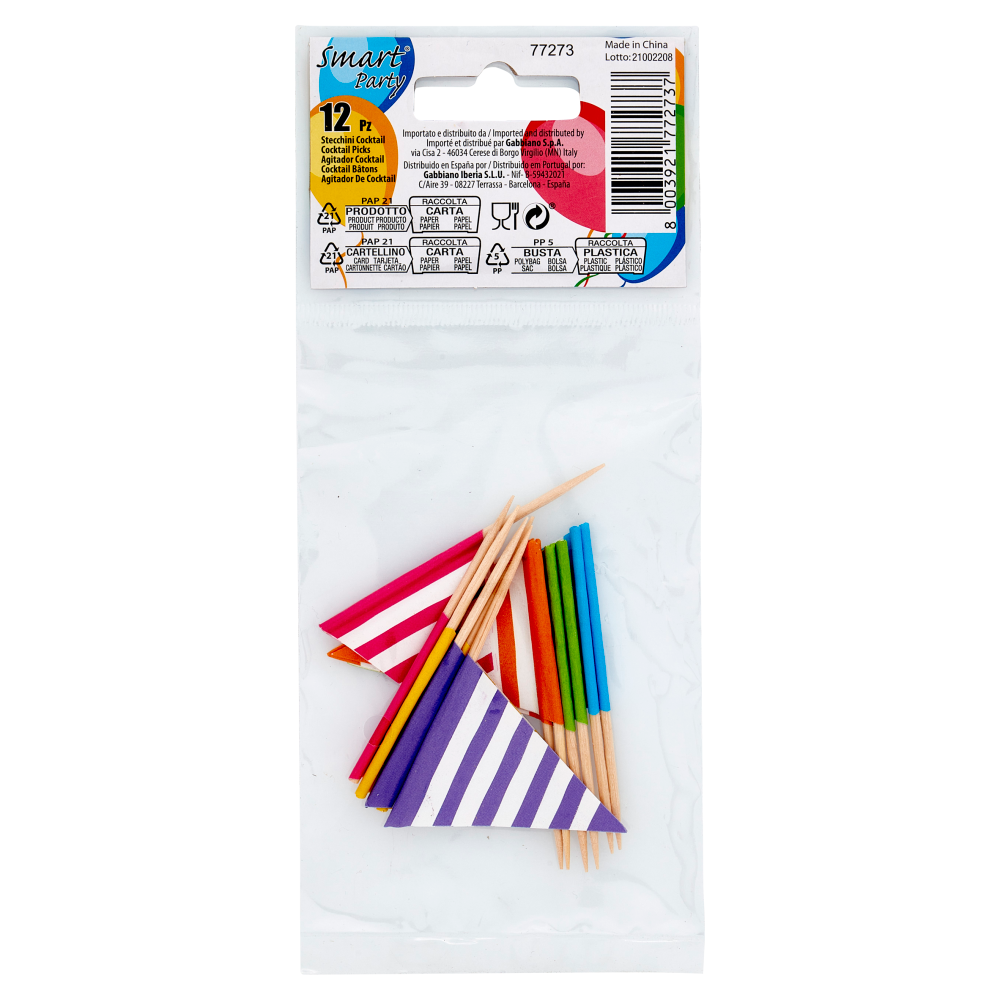 Smart Party Bandierine Colorate 12 pz