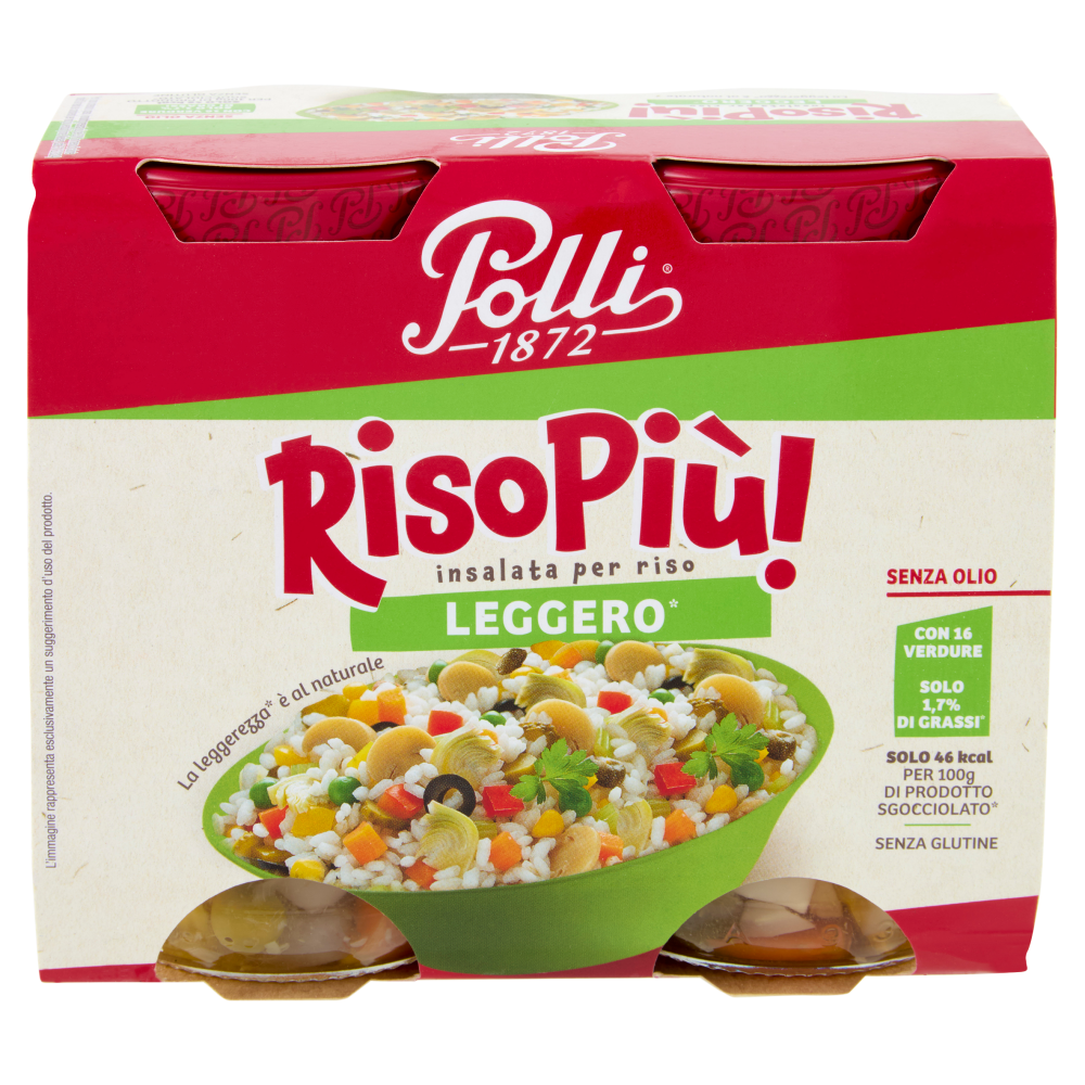 Polli Riso Pi&ugrave;! insalata per riso Leggero* 2 x 300 g