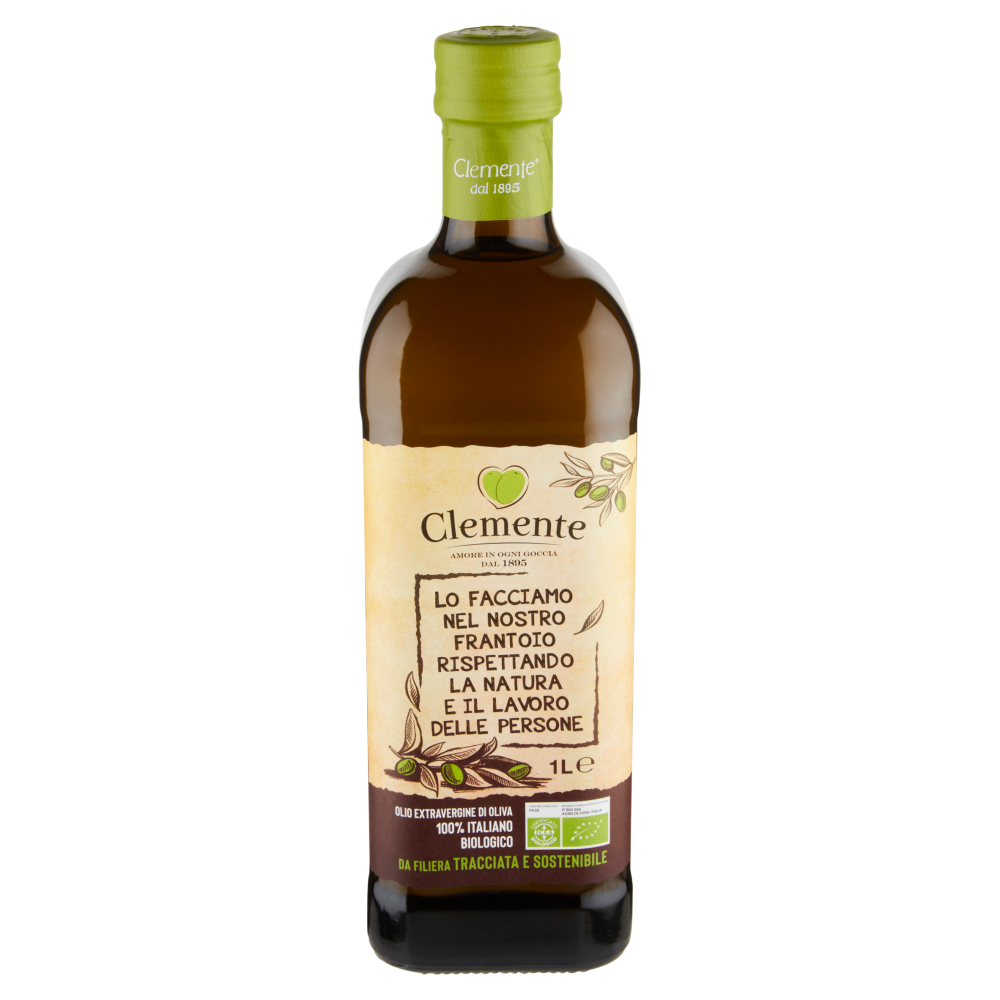 Clemente Olio Extravergine di Oliva 100% Italiano Biologico 1 L
