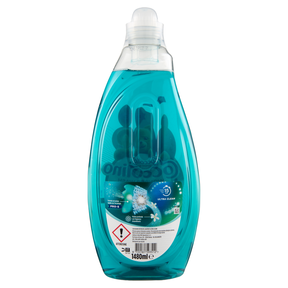 Coccolino Wonder Wash Detersivo Ultra Clean 37 Lavaggi 1480 ml