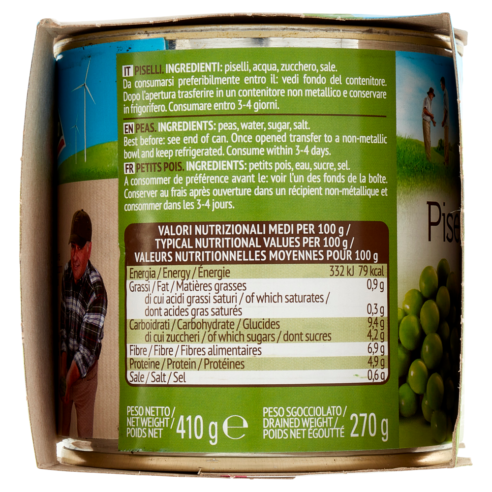 Valfrutta Piselli Medi Italiani 3 x 410 g