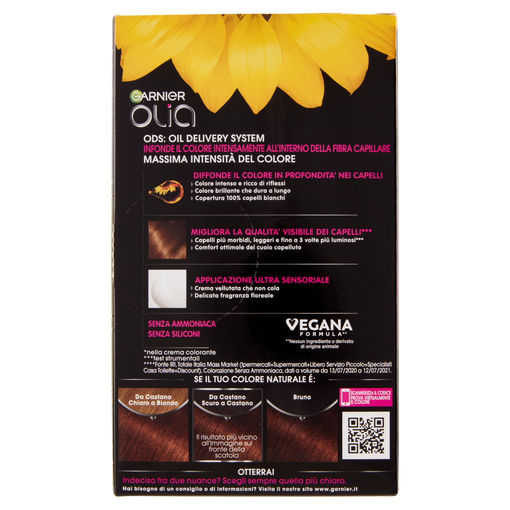 Garnier Olia Tinta Capelli, Senza Ammoniaca, Light choco 535