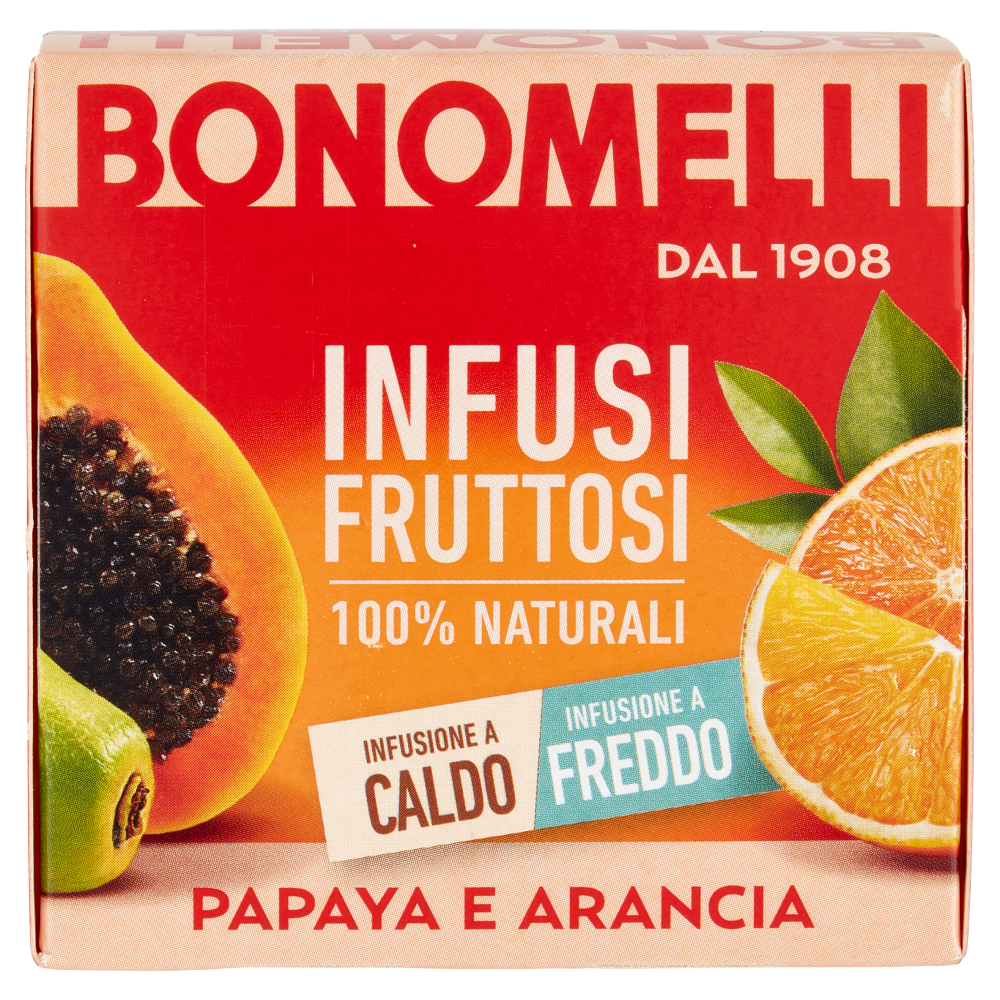 Bonomelli Infusi Fruttosi 100% Naturali Papaya e Arancia 12 Filtri 24 g