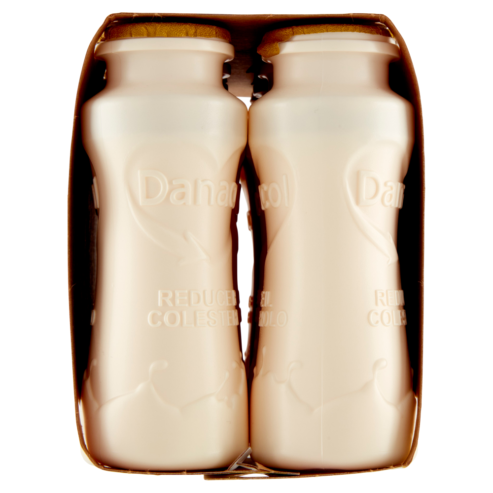 DANACOL Yogurt da bere, Riduce il Colesterolo grazie agli Steroli Vegetali, gusto Ananas, 8x100g