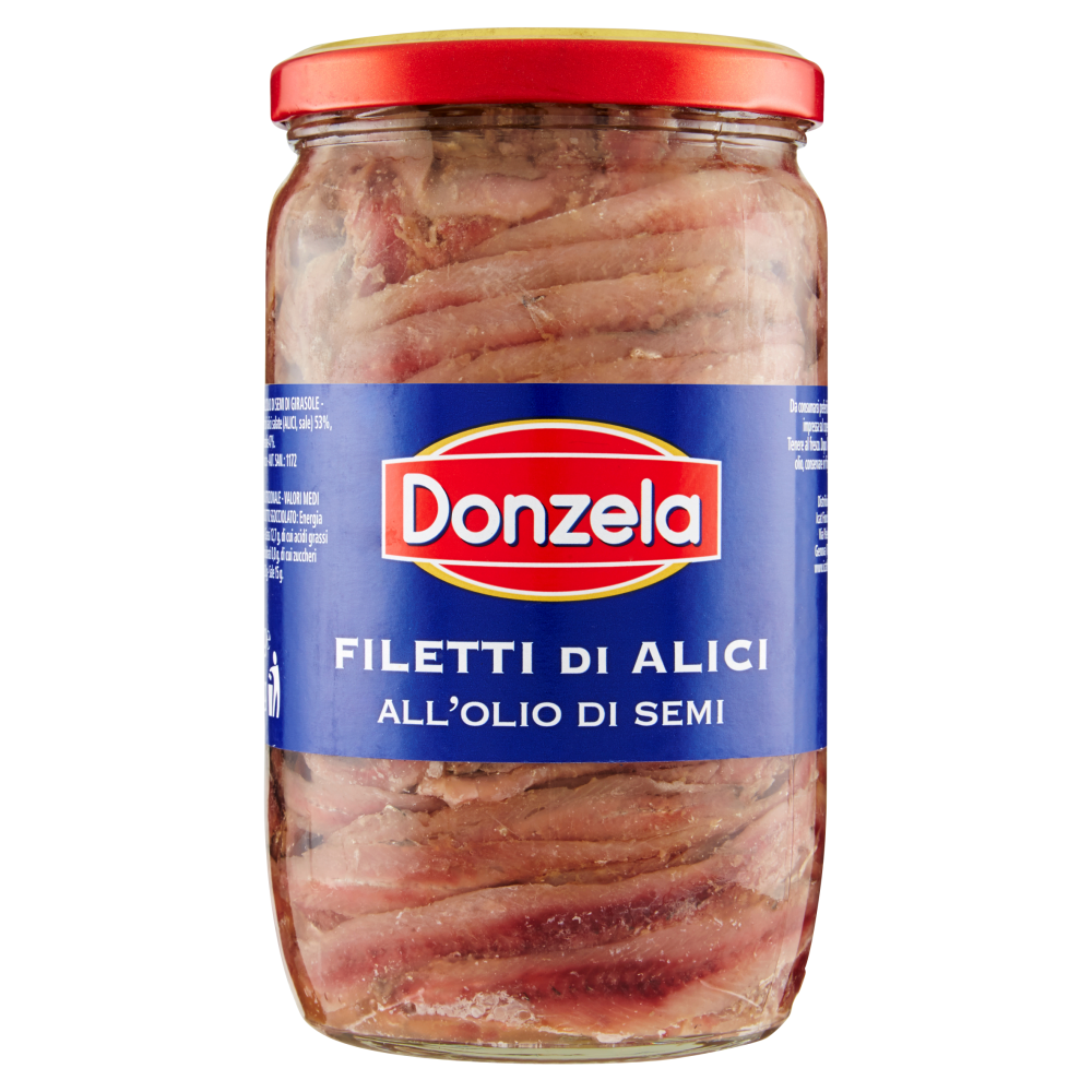 Donzela Filetti di alici all'olio di semi 720 g