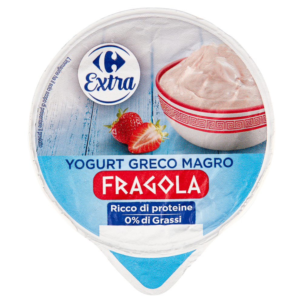Carrefour Extra Yogurt Greco Magro Fragola 170 g