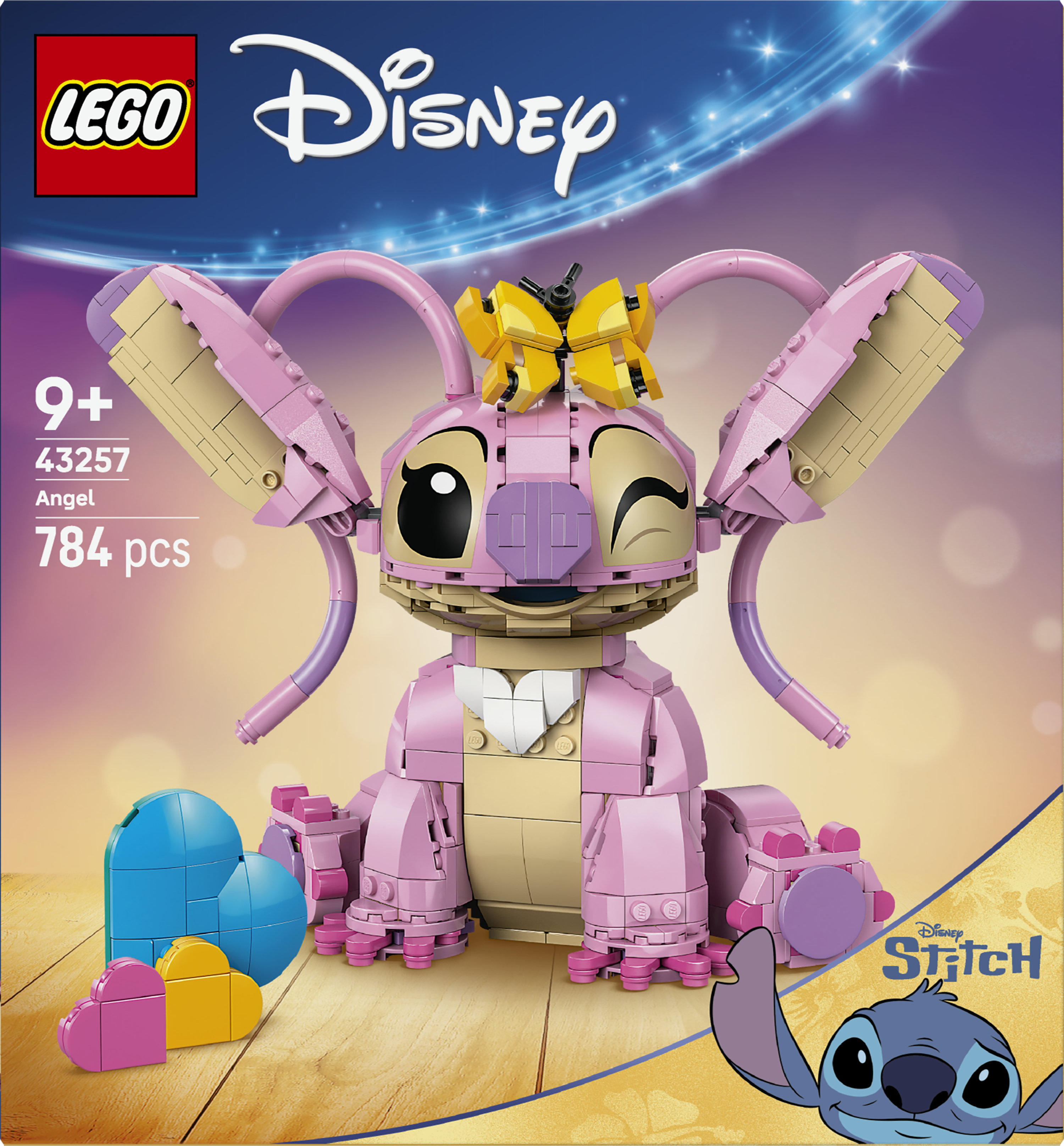 LEGO Disney | 43257 Angel - Lilo & Stitch, Personaggio Giocattolo con 3 Palloncini a Cuore e Farfalla, Idea Regalo 9+ Anni