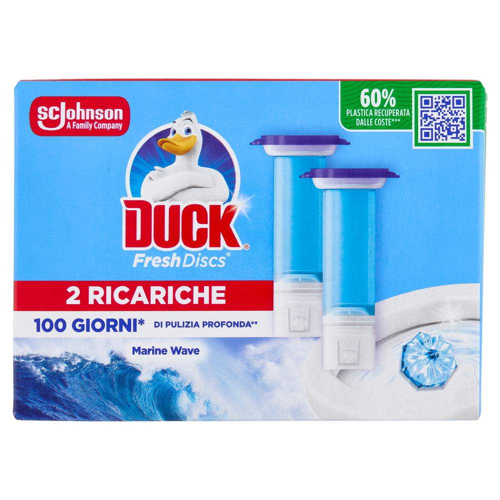Duck Fresh Discs - Doppia Ricarica, Fragranza Marine 2 x 36ml