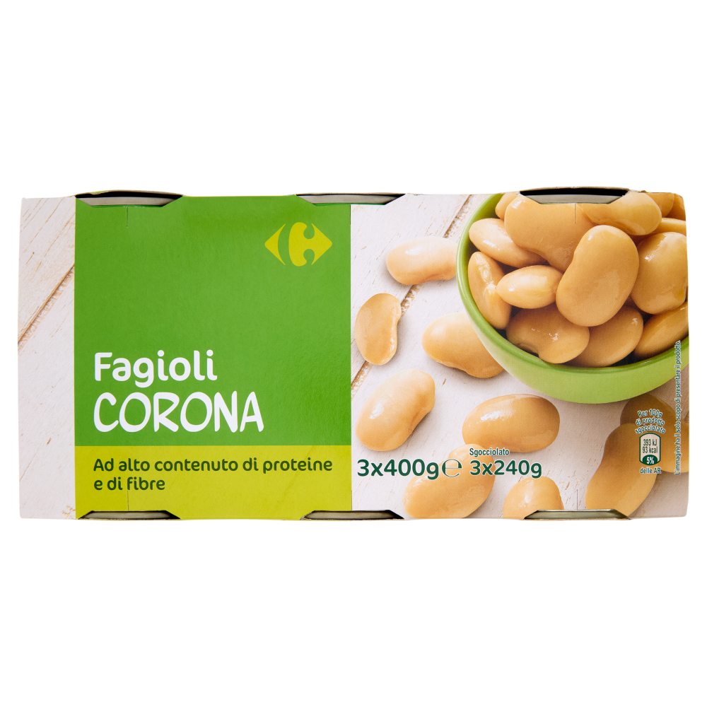 Carrefour Fagioli Corona 3 x 400 g