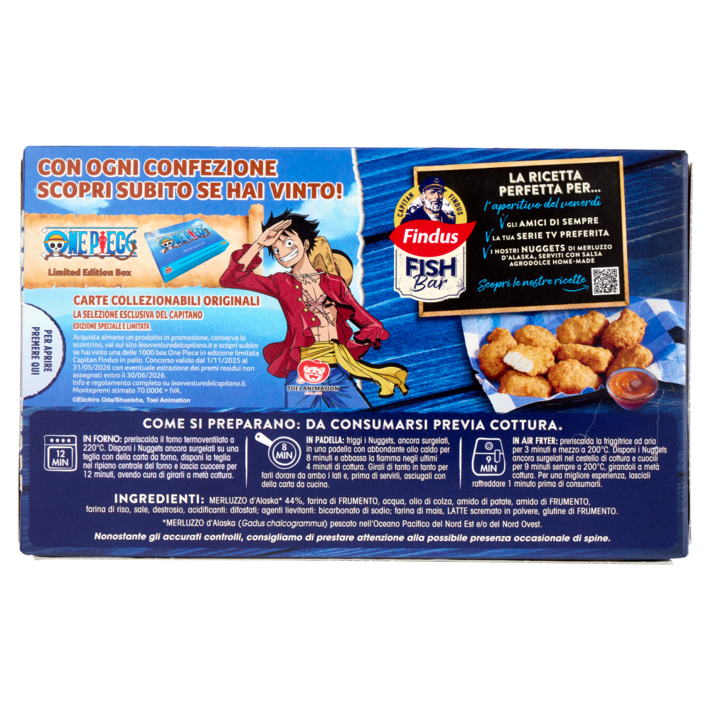 Capitan Findus Fish Bar Nuggets di Merluzzo D'Alaska 245 g