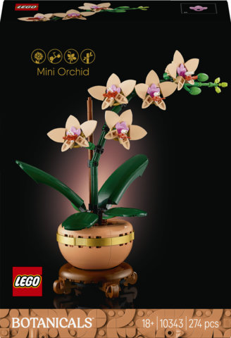 LEGO Botanicals 10343 Mini-Orchidea, Fiori Finti da Costruire, Botanical Collection per Adulti, Idea Regalo per Donna o Uomo