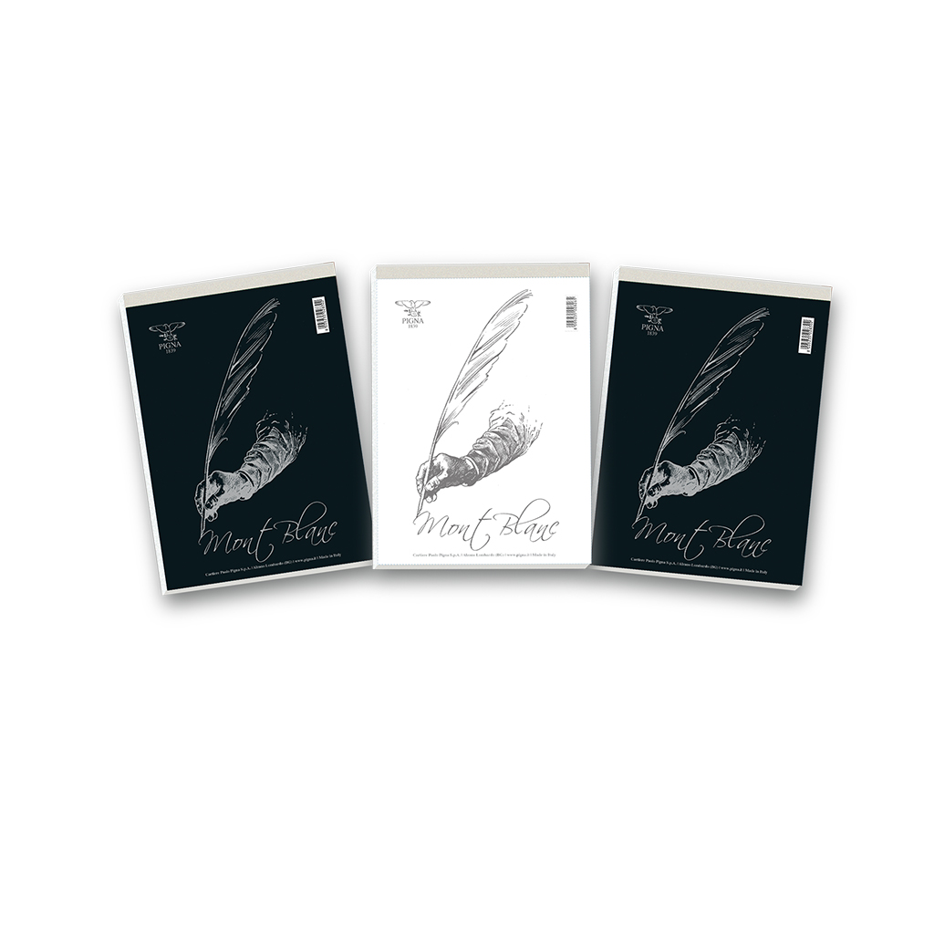 Blocco Appunti Pigna Mont Blanc - 70 Fogli 60gr, Formato A4, Carta Bianca, Confezione Da 10