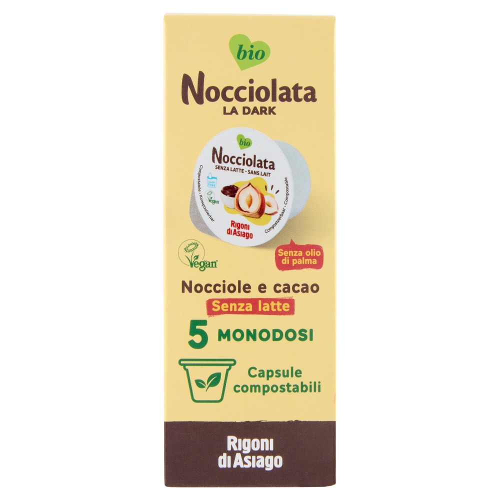 Rigoni di Asiago Noccolata la Dark Senza Latte bio 5 x 20 g