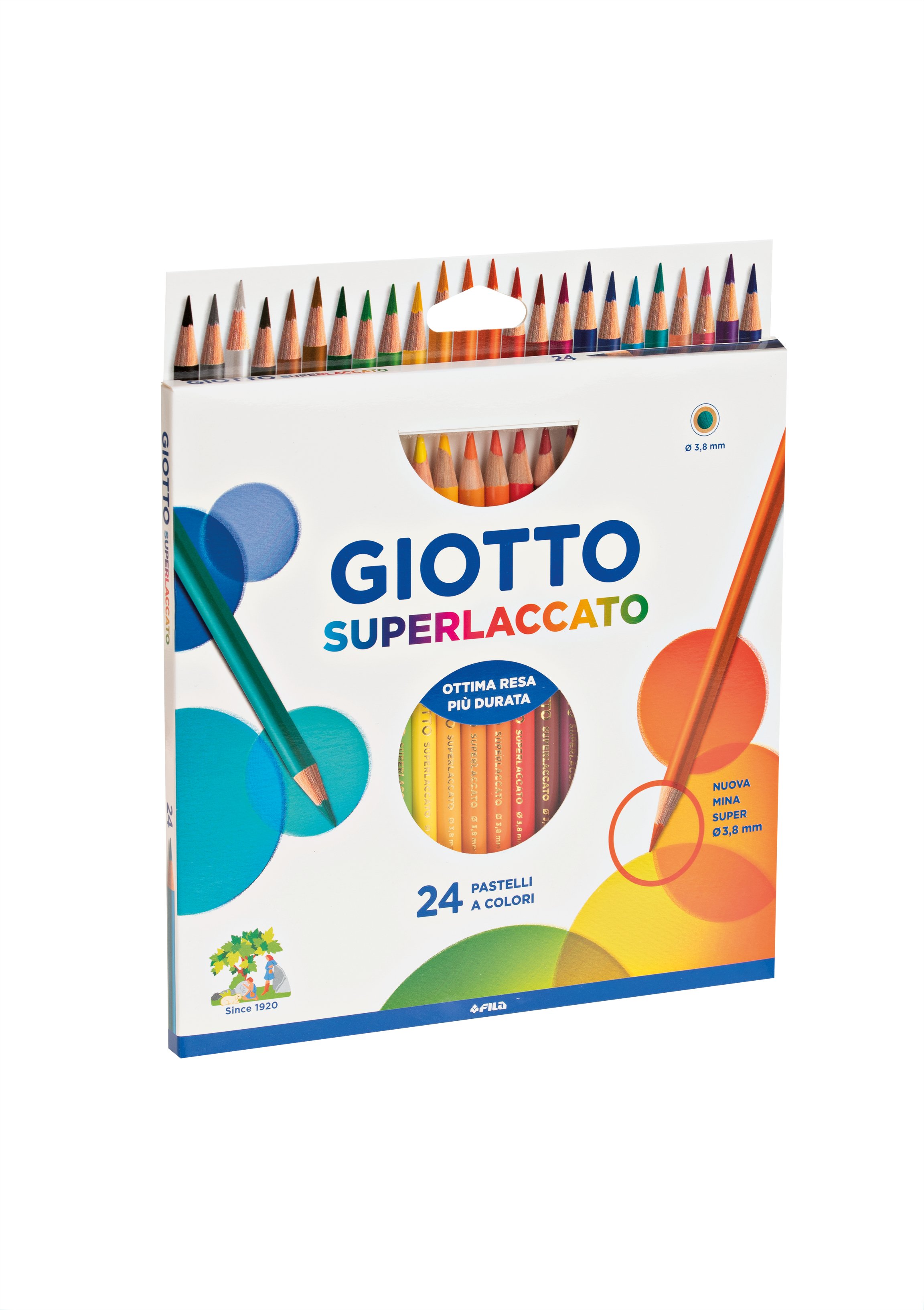 Giotto Superlaccato - Astuccio 24 Pastelli Colorati