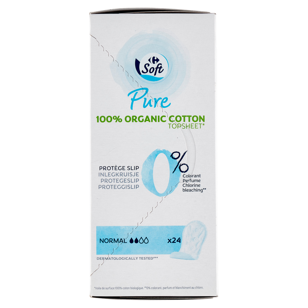Carrefour Soft Pure Proteggislip Normal 24 pz