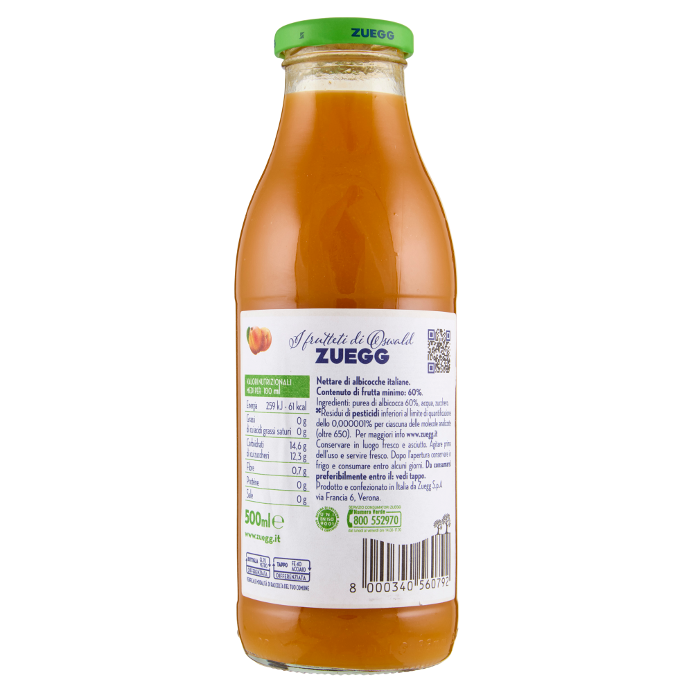 Zuegg I frutteti di Oswald Zuegg Zero Residui* Nettare Albicocche Italiane 500 ml