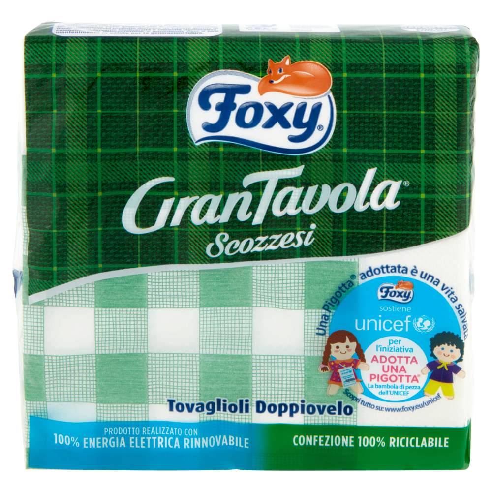 Foxy GranTavola Scozzesi Tovaglioli Doppiovelo 42 pz