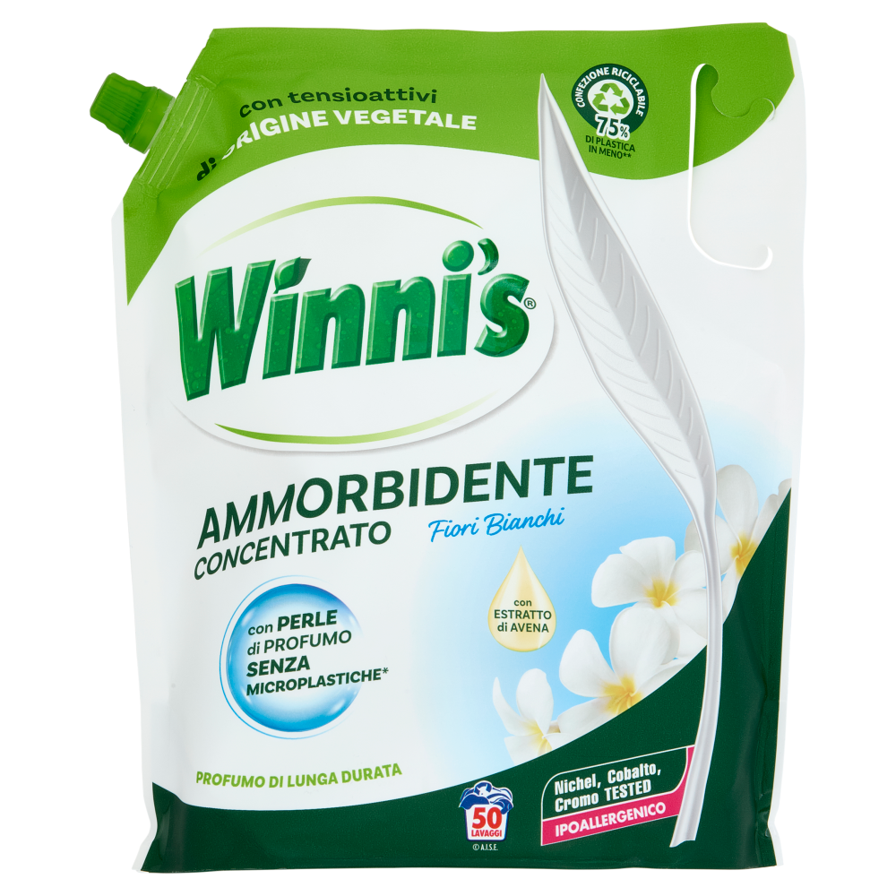 Winni's Ammorbidente Concentrato Fiori Bianchi 50 Lavaggi 1250 ml