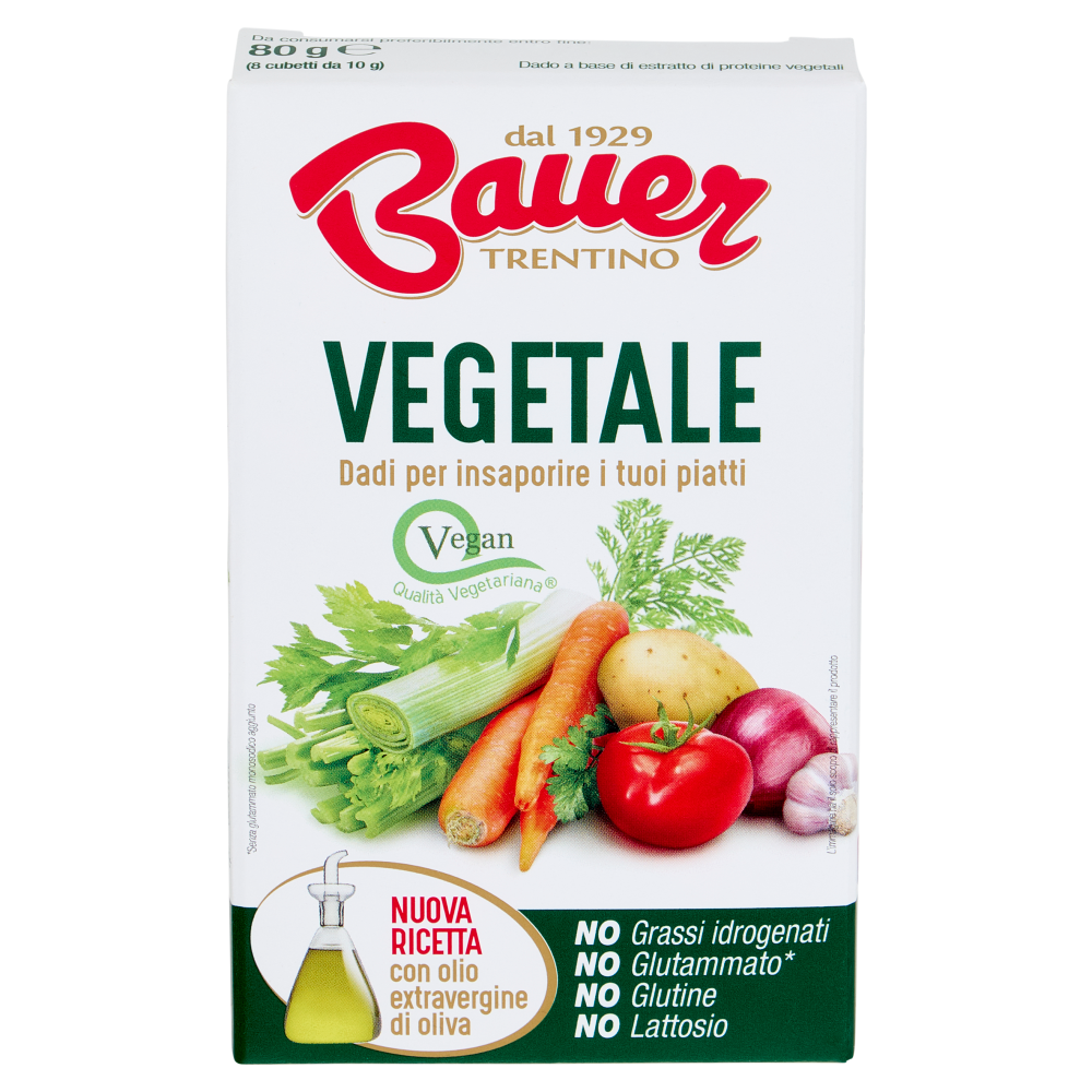Bauer Vegetale Dadi per insaporire i tuoi piatti 8 x 10 g