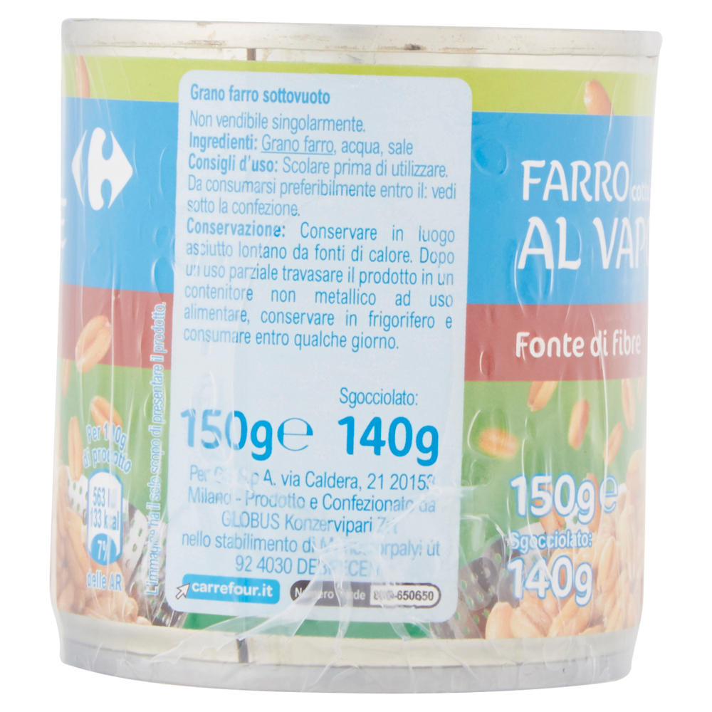 Carrefour Farro cotto al Vapore 3 x 150 g
