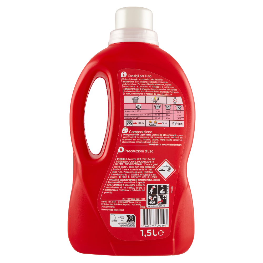Carrefour Expert Colors Detergente Bucato 1,5 L