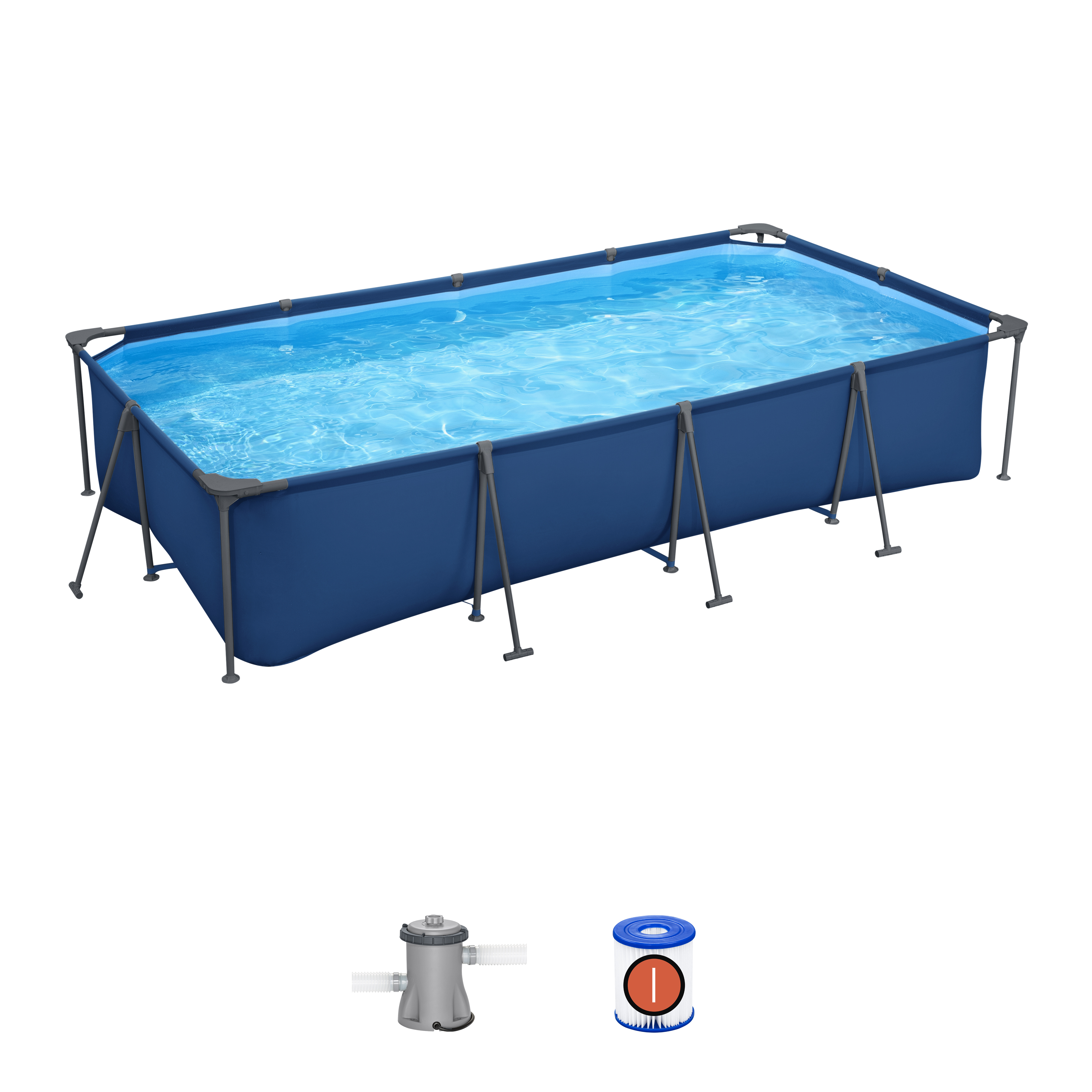 Carrefour Piscina tubolare rettangolare Puka 400x211x81 cm