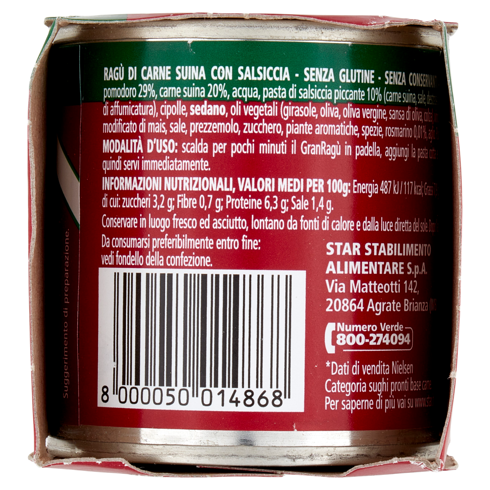 Star il mio Gran Ragù con Salsiccia 3 x 100 g